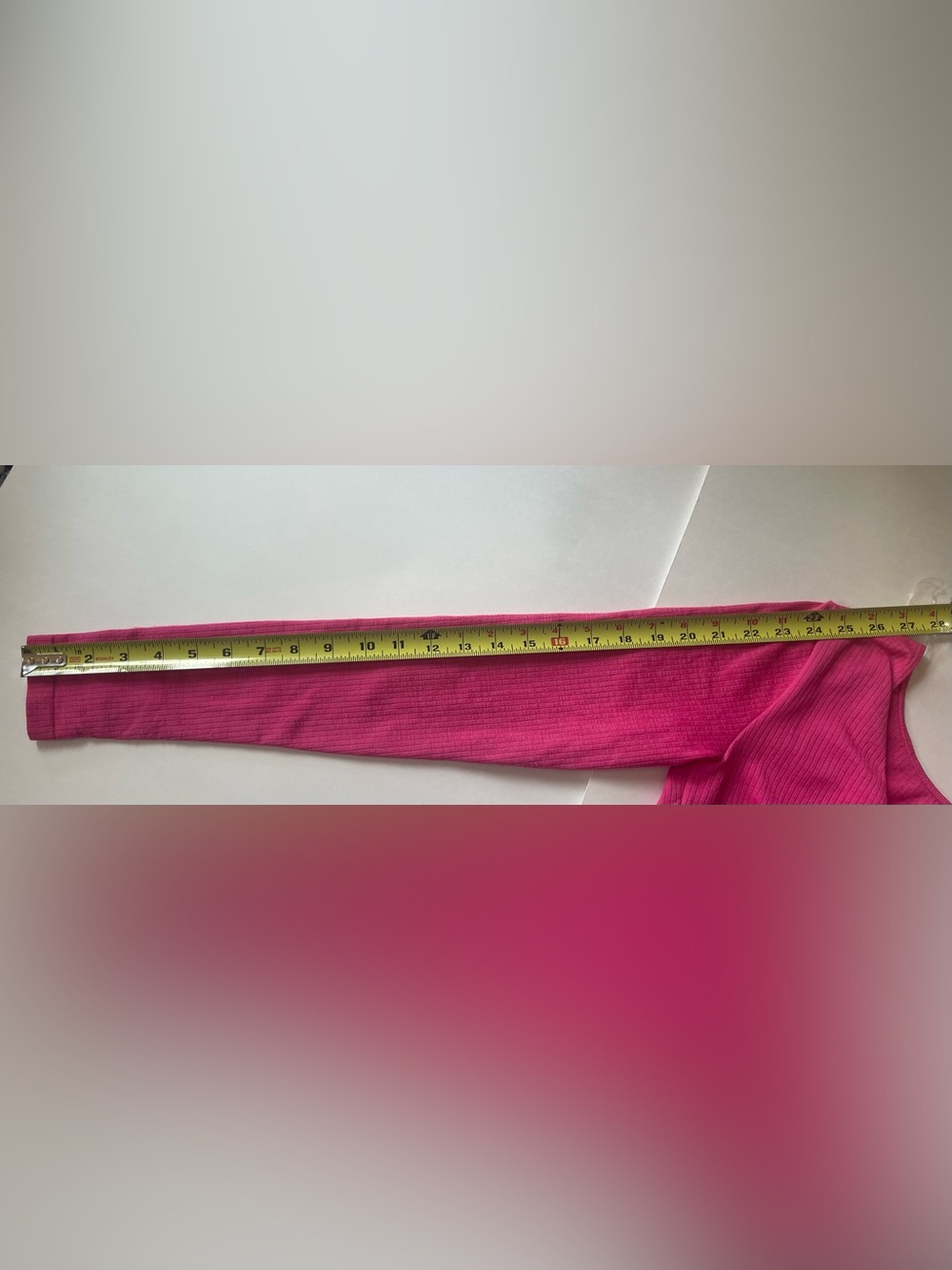 JoyLab Hot Pink Ribbed Twist-Front Crop Top & Leggings Pilates Yoga Wear - Picture 6 of 13